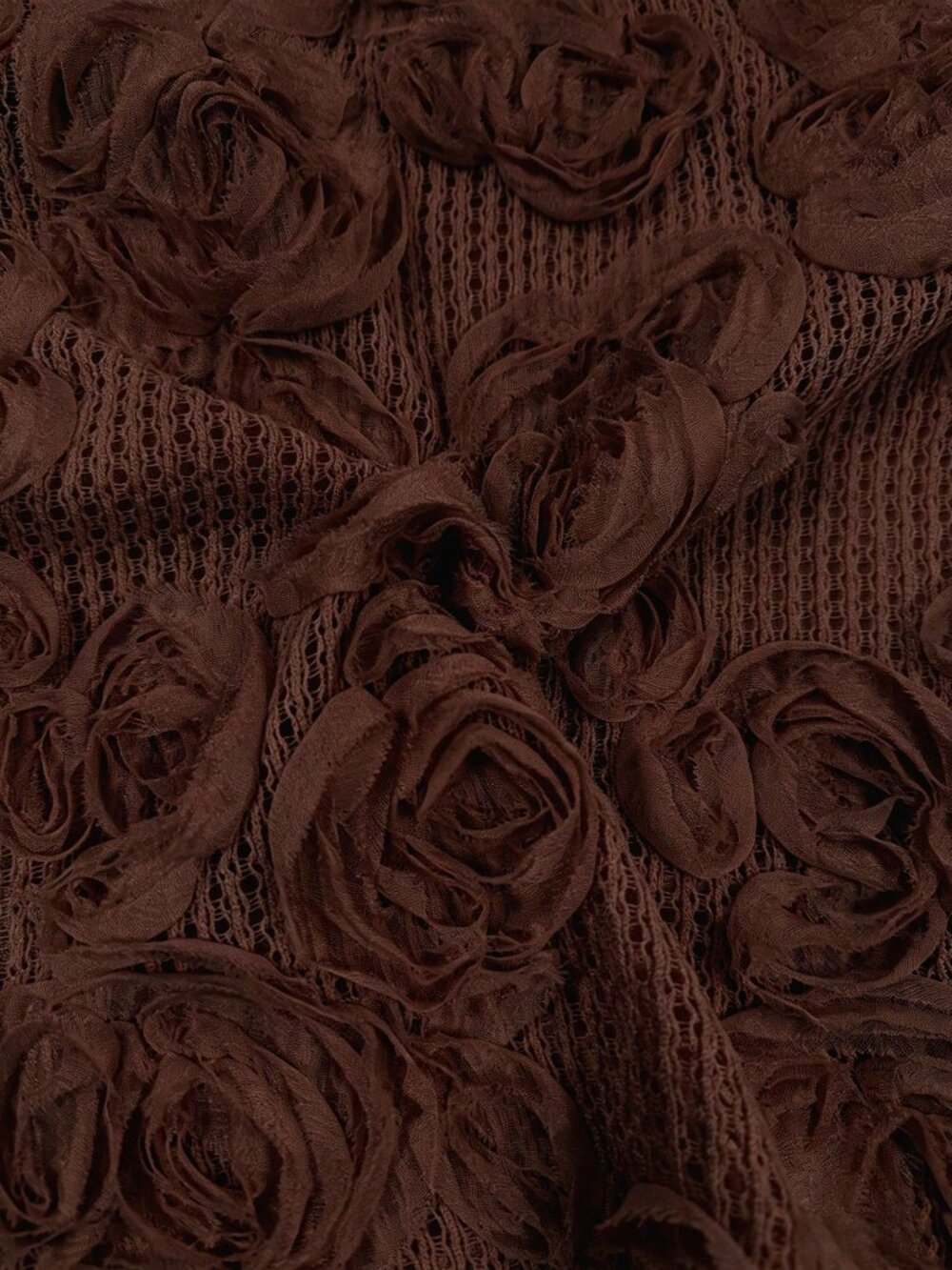 Coffee Brown Boho Casual Women's Floral Halter Neck Tie-Back Camisole Top - Picture 6 of 6